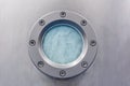 Closeup of muffle furnace equipment in pharma or chemical manufacturing plant or industry. Pill maker porthole window Royalty Free Stock Photo