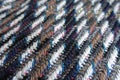 Closeup of multicolored tweed fabric with lurex Royalty Free Stock Photo