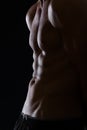Closeup on muscular male torso Royalty Free Stock Photo