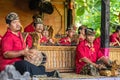 Closeup of Musicians at Sahadewa Barong Dance Studio in Banjar Gelulung, Bali Indonesia Royalty Free Stock Photo