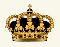 Crown symbol. Vector drawing icon