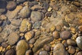 Closeup natural color river stone at the stone beach