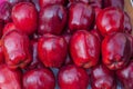 A closeup natural skin of red apple