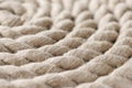 Closeup of nautical rope folded into spiral Royalty Free Stock Photo