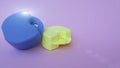 New blue and yellow boxes for orthodontic devices for kids,children,teenagers for lip bumpers,aligner,dental plate,caps
