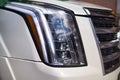 Closeup of new projector headlight on the car Royalty Free Stock Photo