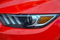 Closeup of new projector headlight Royalty Free Stock Photo