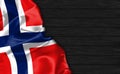 Closeup of Norway flag