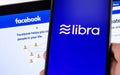 Smartphone with Libra Facebook logo