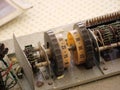 Detail of old machanical calculator