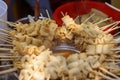 Closeup of oden tang - Korean fish cake soup in Ho Chi Minh City