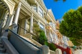 Closeup oh victorian homes in San Francisco Royalty Free Stock Photo