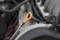 Oil Dipstick closeup Royalty Free Stock Photo