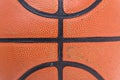 Closeup old basketball basket ball Royalty Free Stock Photo
