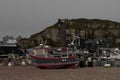 Closeup of an old boat in Hastings old town