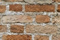 Closeup old brick wall texture background, construction concept background Royalty Free Stock Photo