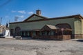 Closeup of an Old Caldera train station in South America