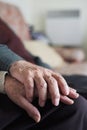 Old man and old woman holding hands Royalty Free Stock Photo