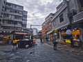 closeup of a food street view in Wuhan city china