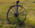 Closeup of an old cowboy boot on the fence at Chimney Rock Royalty Free Stock Photo