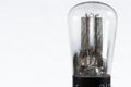 Closeup of an old electronic vacuum tube Royalty Free Stock Photo