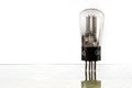 Closeup of an old electronic vacuum tube Royalty Free Stock Photo