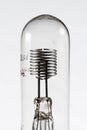 Closeup of an old electronic vacuum tube Royalty Free Stock Photo