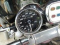 Old motorcycle speed meter Royalty Free Stock Photo