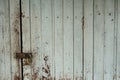 Closeup old pastel wooden door with lock, Vintage Concepts, Retro Concepts Royalty Free Stock Photo