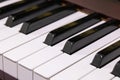 closeup old piano key and copy space Royalty Free Stock Photo