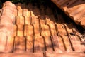 Closeup of  old red clay roof tiles Royalty Free Stock Photo