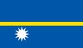 Flag of Nauru. Vector drawing icon
