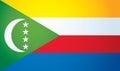 Comoros flag. Vector drawing icon Royalty Free Stock Photo