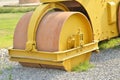 closeup of old road roller Royalty Free Stock Photo