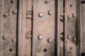 Closeup of an Old Rusted Caterpillar Track