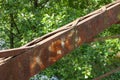 Closeup Of An Old, Rusty Bridge Span