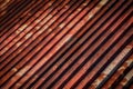 Closeup of an old rusty roofing sheets - perfect for backgrounds