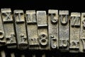 Closeup of old typewriter Royalty Free Stock Photo