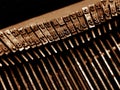 Closeup of an old typewriter Royalty Free Stock Photo