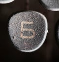 Closeup of old typewriter buttons Royalty Free Stock Photo