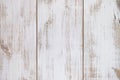 Closeup of old white brown wooden plank texture background. Wallpaper backdrop. Abstract wood floor and wall structure. Top view Royalty Free Stock Photo