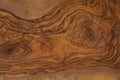 Closeup olive wood texture with oil finish