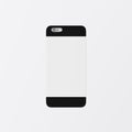 Closeup One Blank Black Clean Template Cover Phone Case Smartphone Mockup.Generic Design Mobile Back Isolated Empty