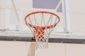 Closeup of orange basketball hoop Royalty Free Stock Photo
