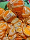 Closeup orange peel use for background