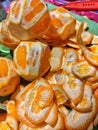 Closeup orange peel use for background Royalty Free Stock Photo