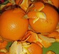 Closeup orange peel use for background Royalty Free Stock Photo