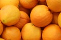 Closeup of oranges on a market Royalty Free Stock Photo