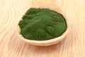 Closeup organic spirulina algae