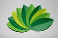 Closeup of origami Paper Leaf Royalty Free Stock Photo